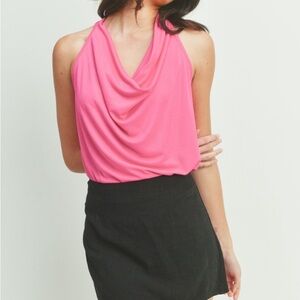 Cherish Sleeveless Drape Neck Halter Top